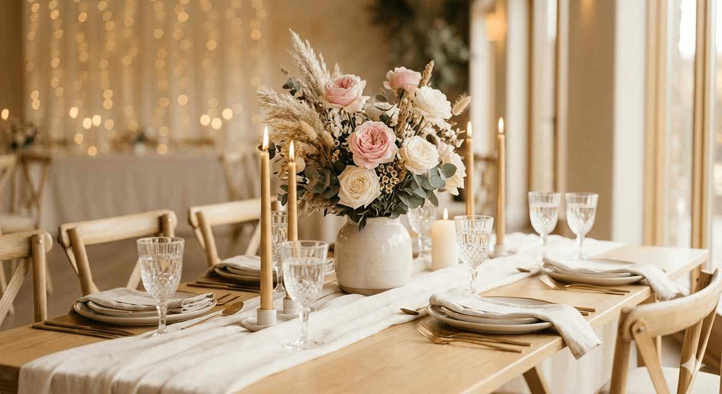 Wedding table setup